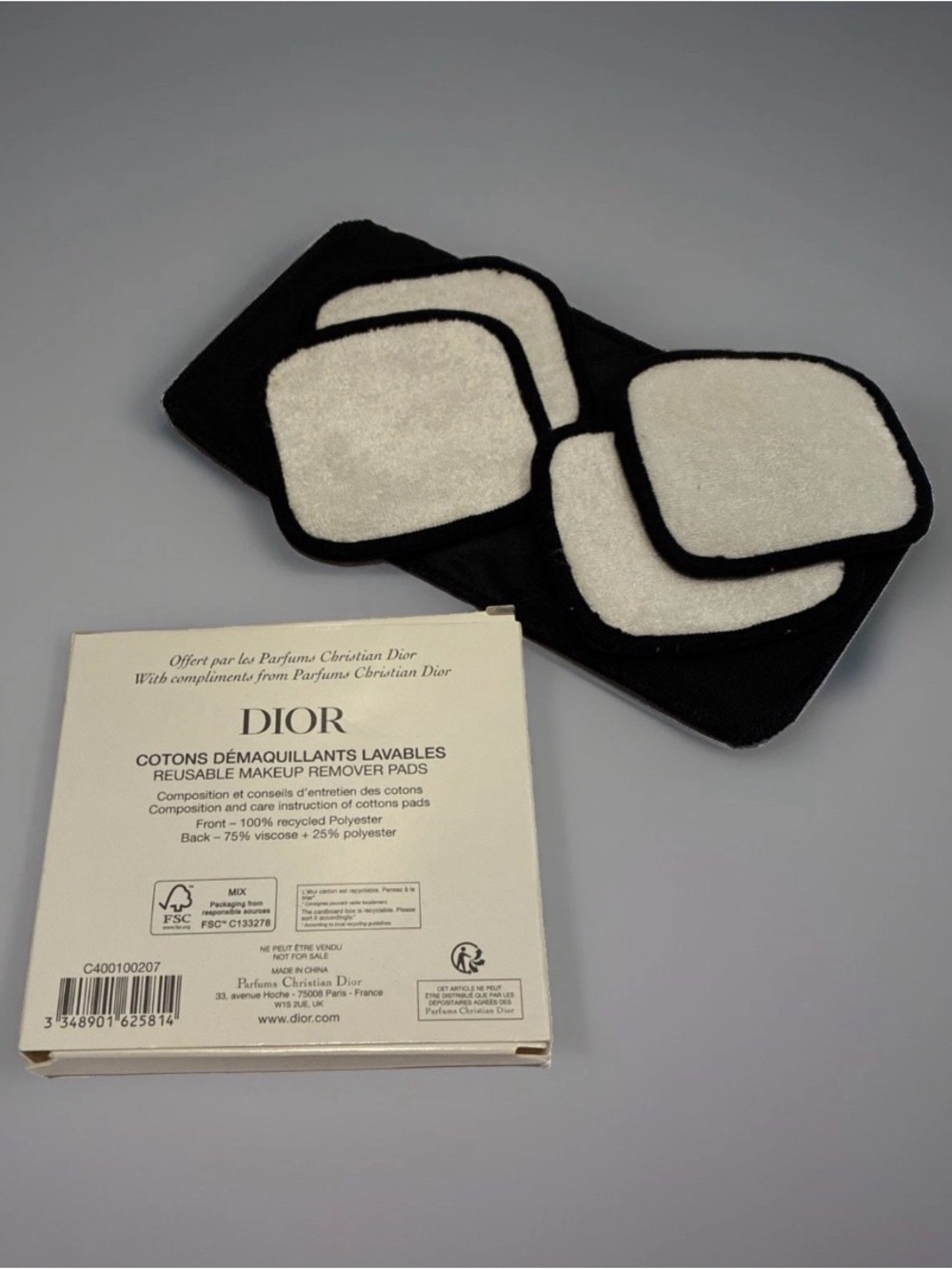 Dior reusable makeup remover pads nib